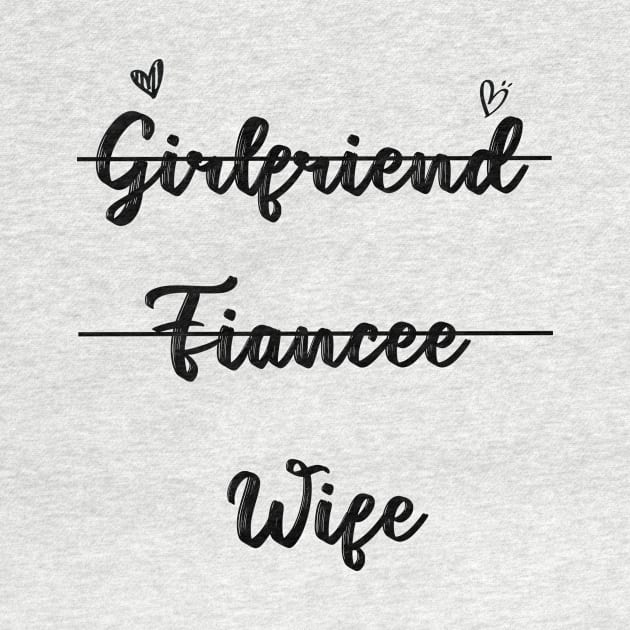 Girlfriend Fiancee Wife, Just Married, Wifey, Fiance, Honeymoon, Christmas Gift for Wife, Cotton Anniversary, 2nd by Sindibad_Shop